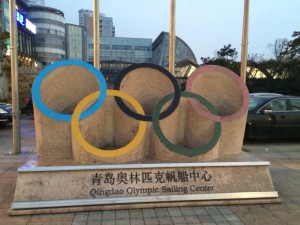 青島で見つけたオリンピックの名残り。