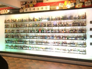 世界のビールが展示されていました。